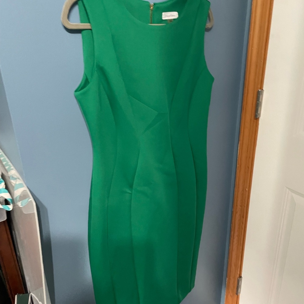 Calvin Klein Collection Vibrant Green Midi Dress